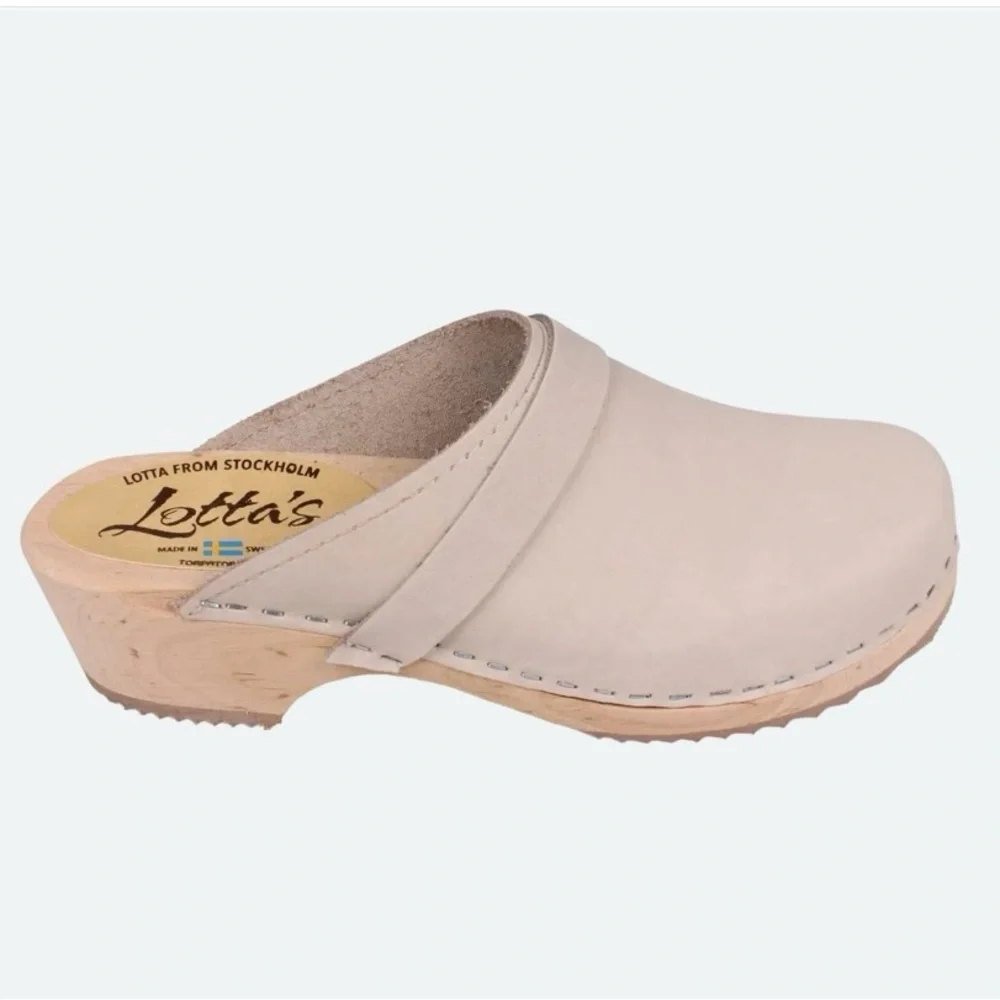 Lotta From Stockholm Beige Platform Clogs